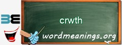 WordMeaning blackboard for crwth